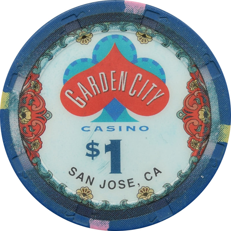 Garden City Casino San Jose California $1 Dark Blue Chip