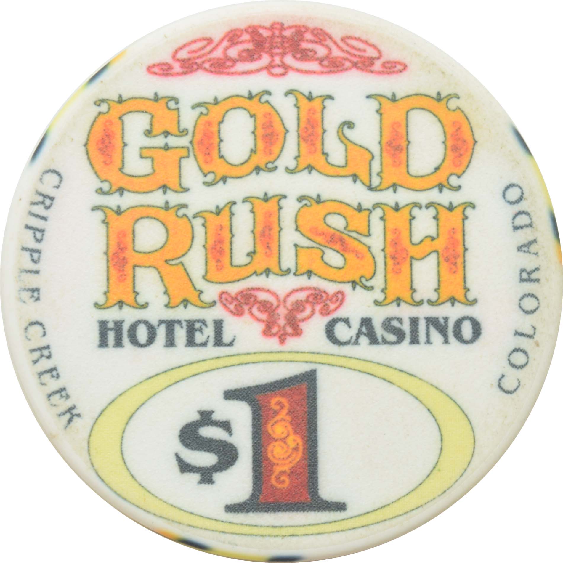 Gold Rush Casino Cripple Creek Colorado $1 Chip