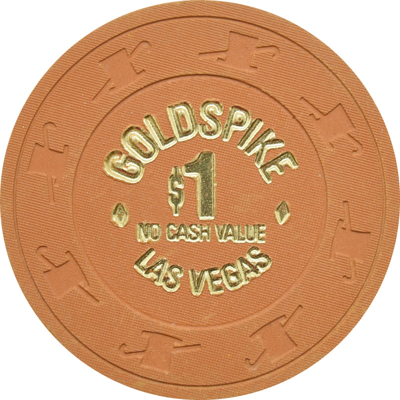 Gold Spike Casino Las Vegas Nevada $1 NCV Chip 1980s