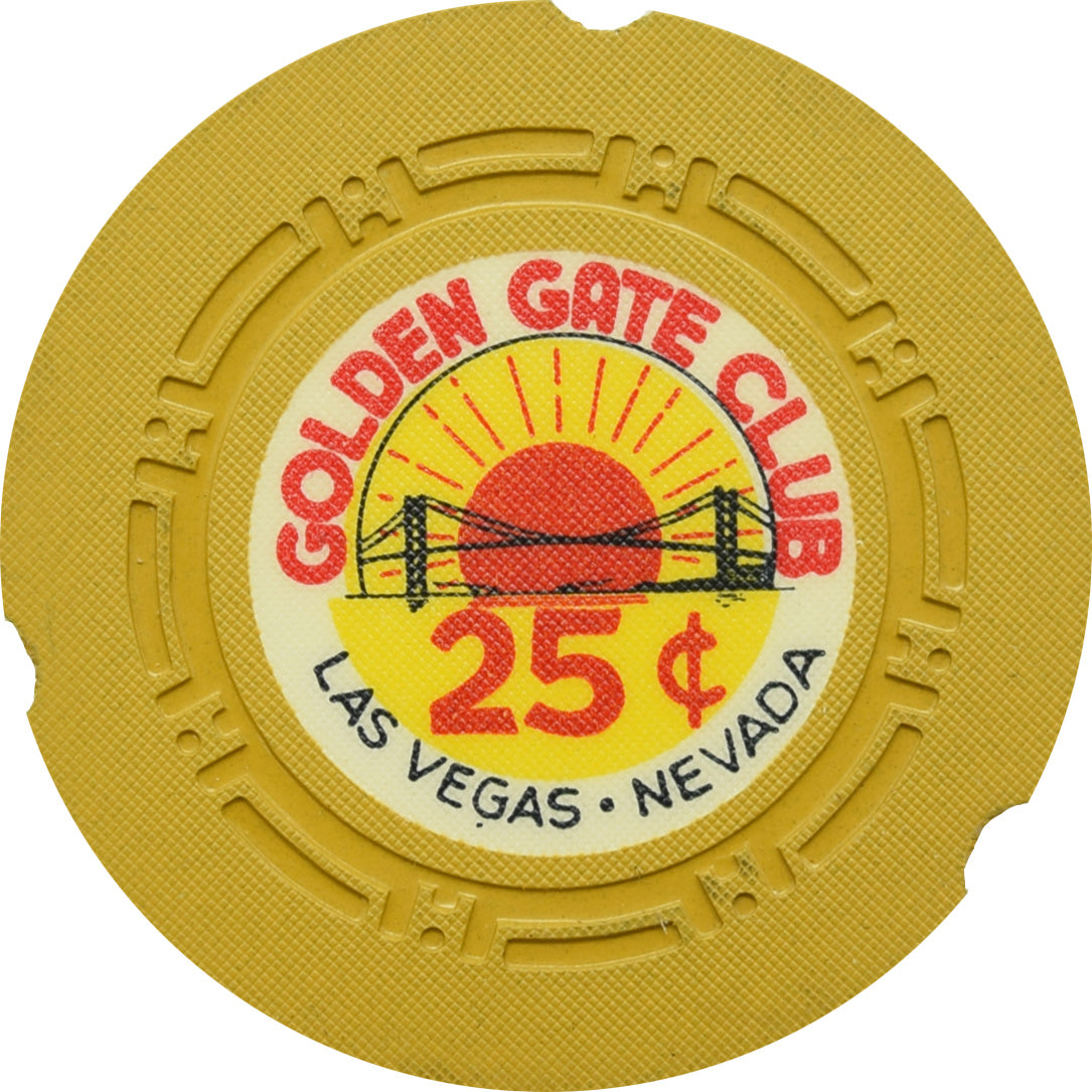 Golden Gate Club Casino Las Vegas Nevada 25 Cent Cancelled Chip 1959