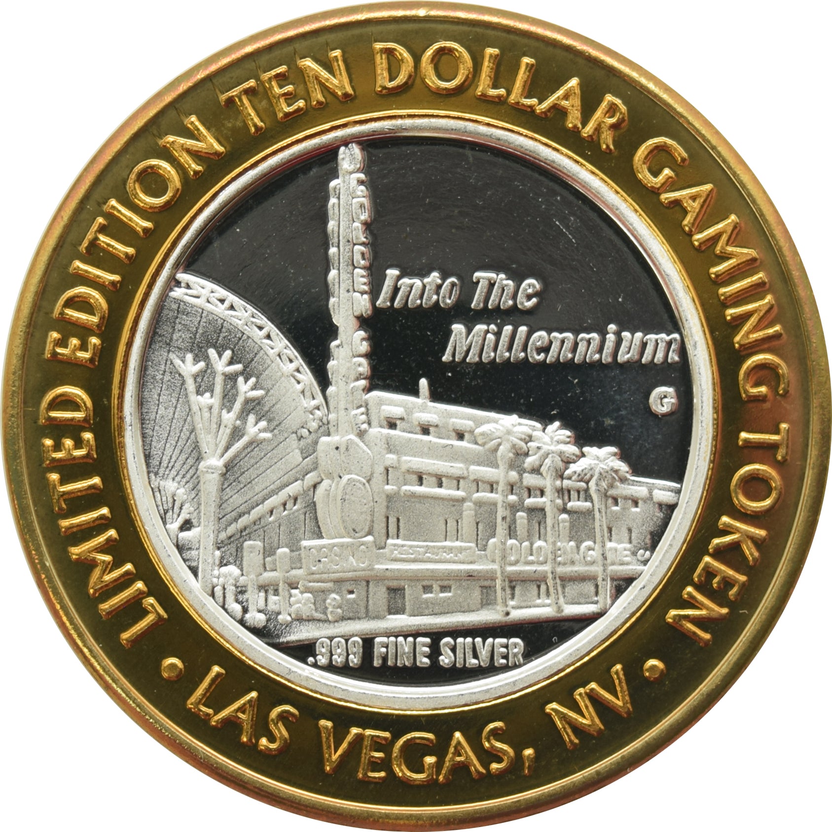 Golden Gate Casino Las Vegas "From 1906..." $10 Silver Strike .999 Fine Silver