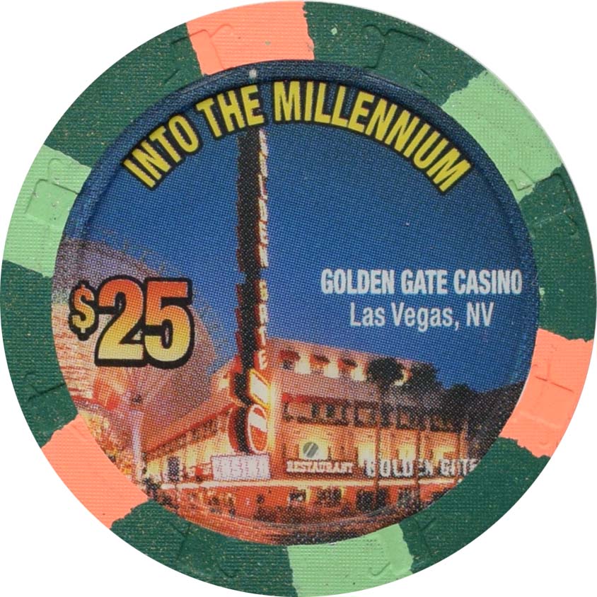 Golden Gate Casino Las Vegas Nevada $25 Millennium Chip 2000