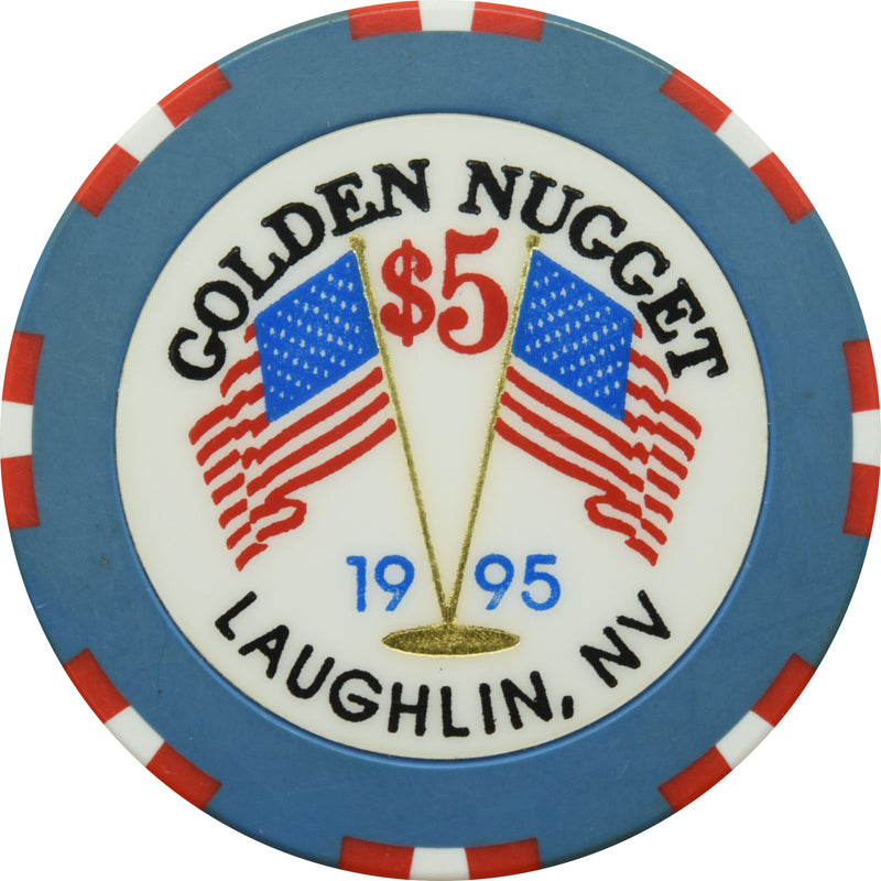 Golden Nugget Casino Laughlin Nevada $5 4th of July Chip 1995