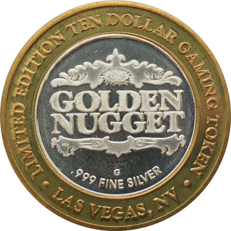 Golden Nugget Casino Las Vegas "Proud and Free" $10 Silver Strike .999 Fine Silver 2002