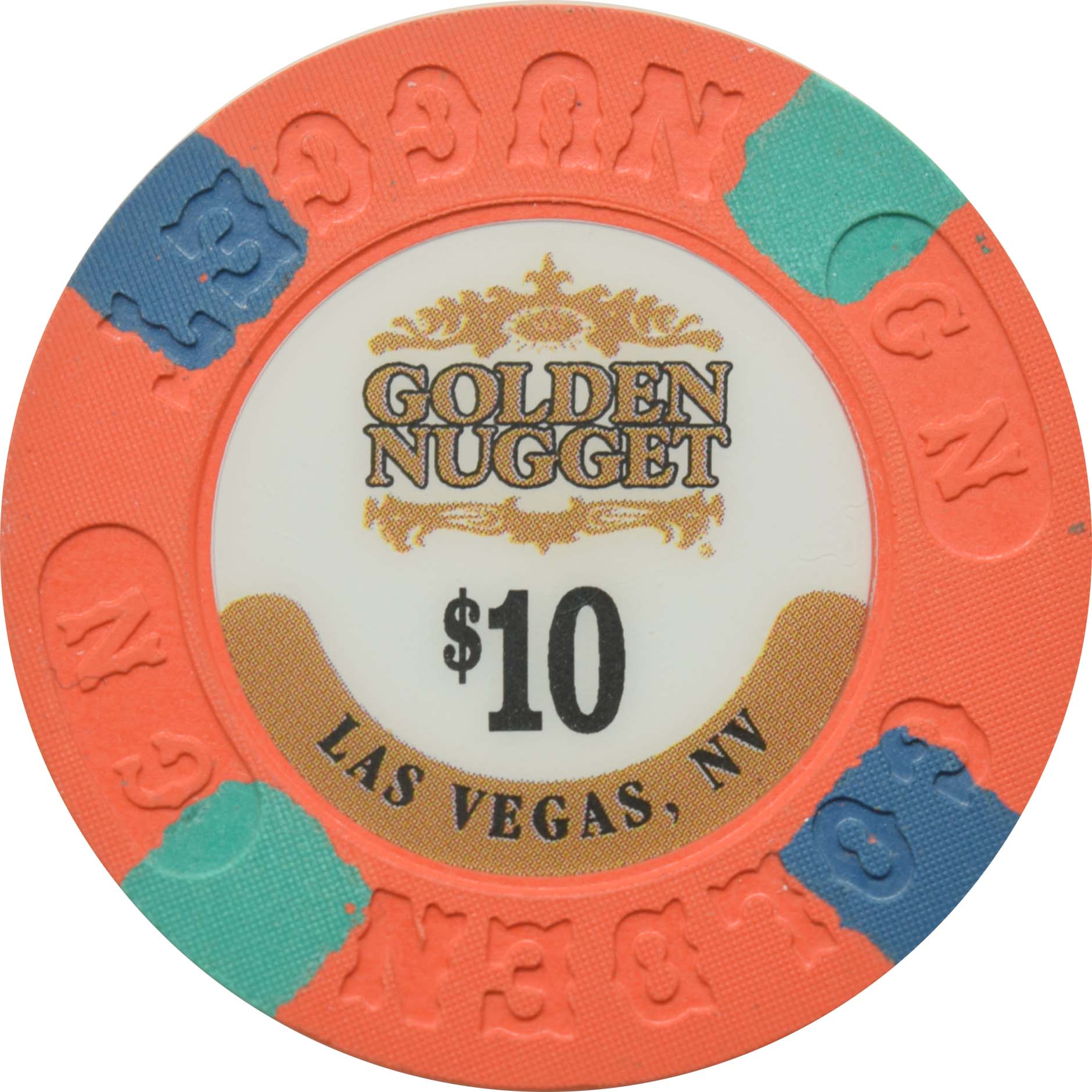 Golden Nugget Casino Las Vegas Nevada $10 Chip 2004