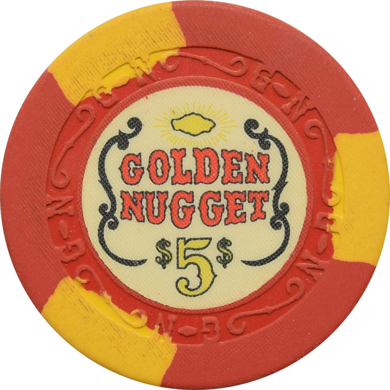 Golden Nugget Casino Las Vegas Nevada $5 Chip 1975