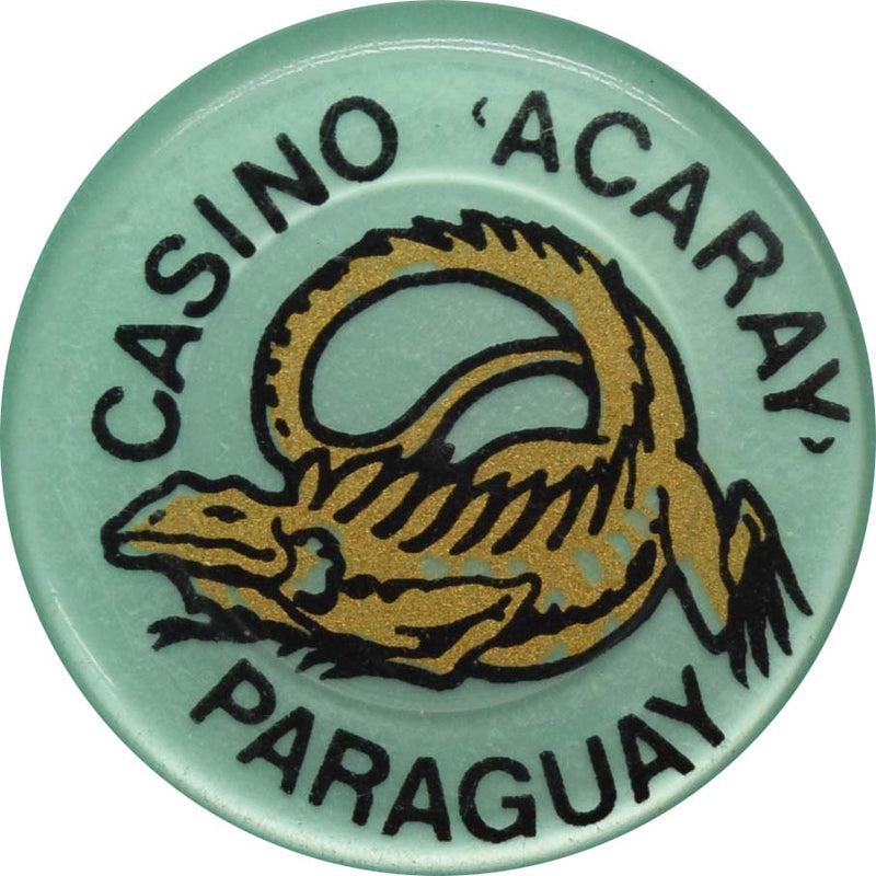 Casino Acaray Ciudad del Este Paraguay Roulette Iguana Teal Jeton Chip