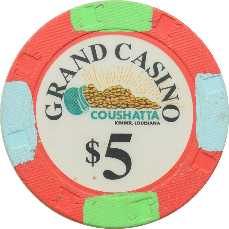 Grand Casino Coushatta Kinder LA $5 Chip