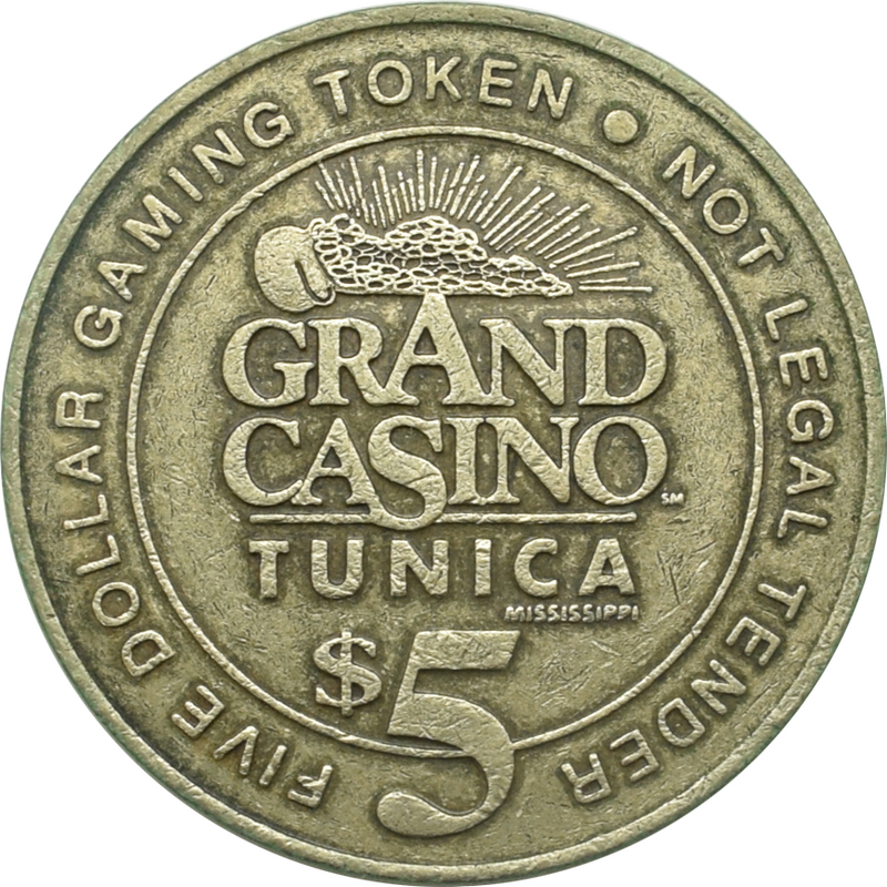 Grand Casino Tunica Mississippi $5 Token 1996