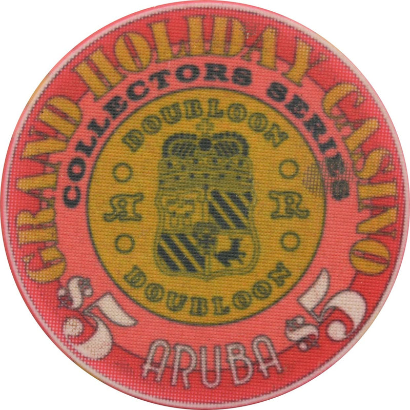 Grand Holiday Casino Palm Beach Aruba $5 Ceramic Chip