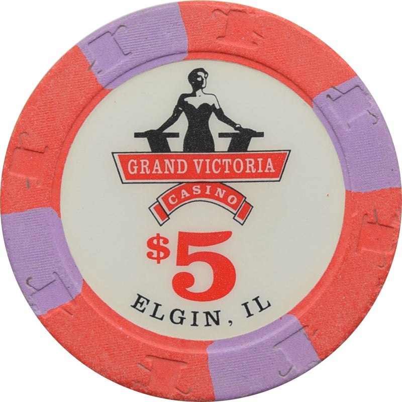 Grand Victoria Casino Elgin Illinois $5 Chip