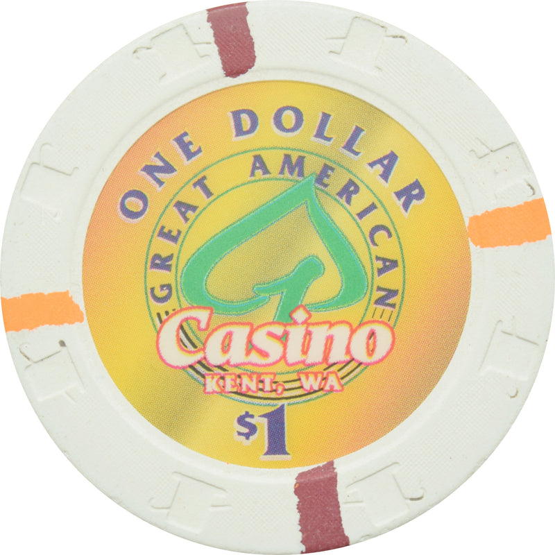 Great American Casino Everett Washington $1 Chip