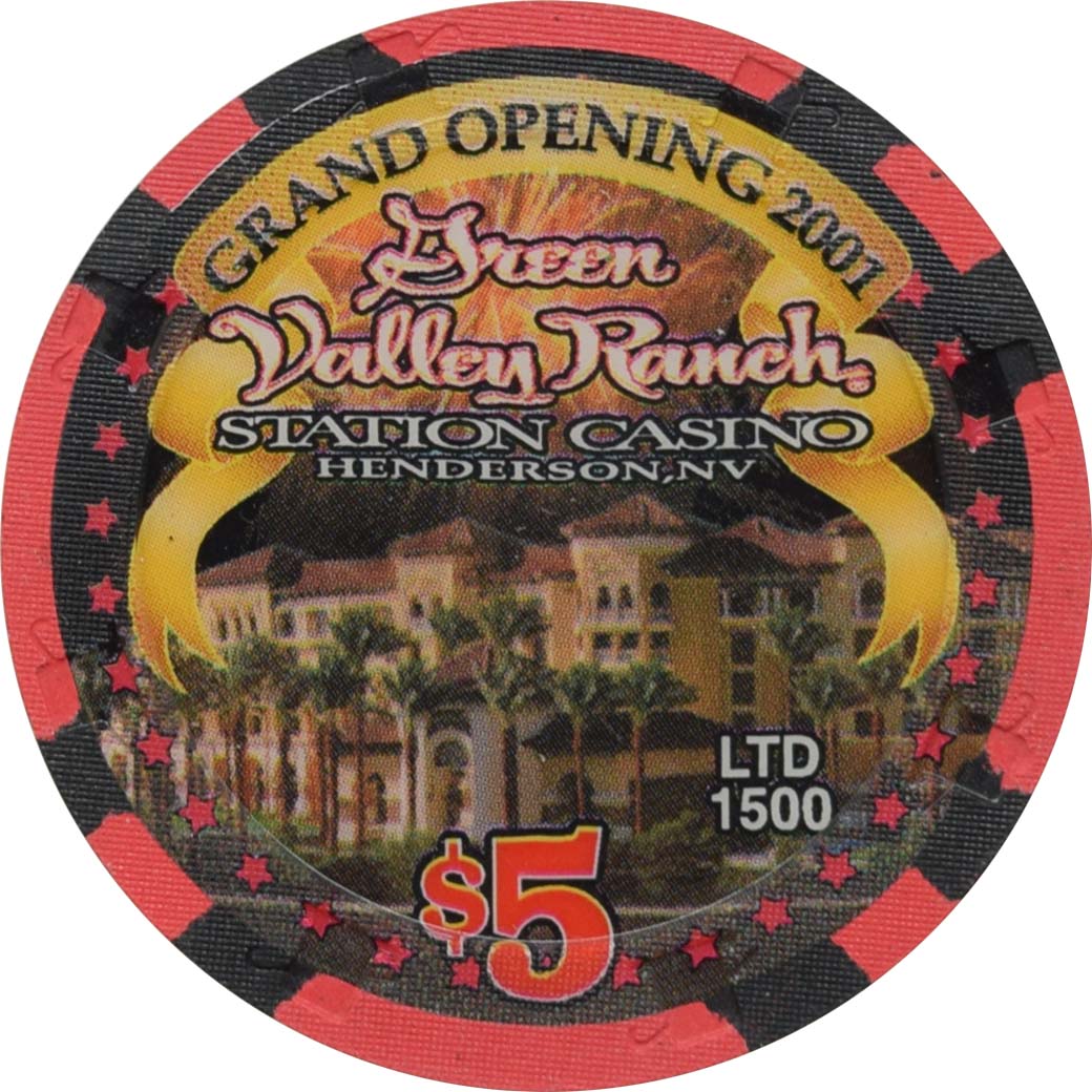 Green Valley Ranch Casino Henderson Nevada  $5 Grand Opening Chip 2001