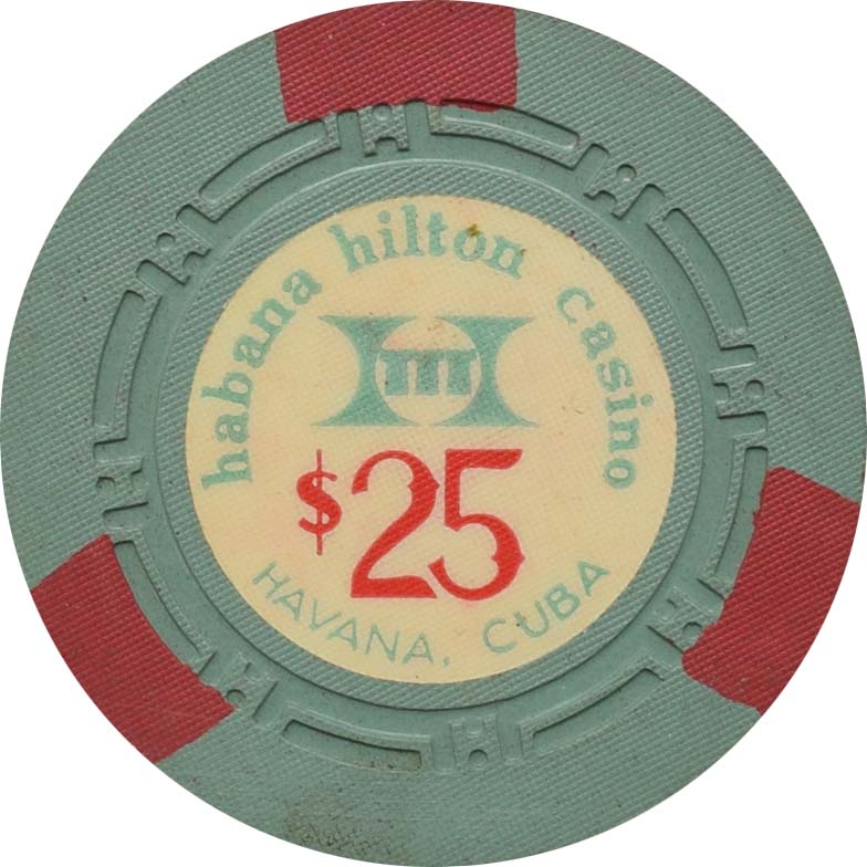 Habana Hilton Casino Havana Cuba $25 Chip