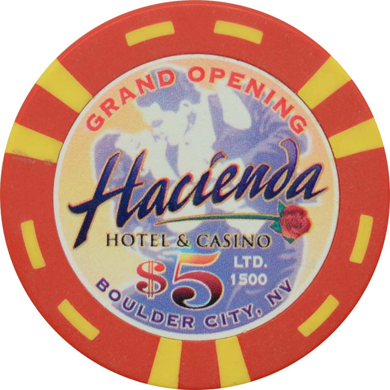 Hacienda Hotel & Casino Boulder City Nevada $5 Grand Opening Chip 1999