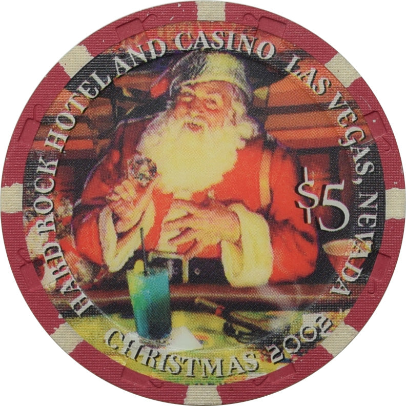 Hard Rock Casino Las Vegas Nevada $5 Christmas Chip 2002