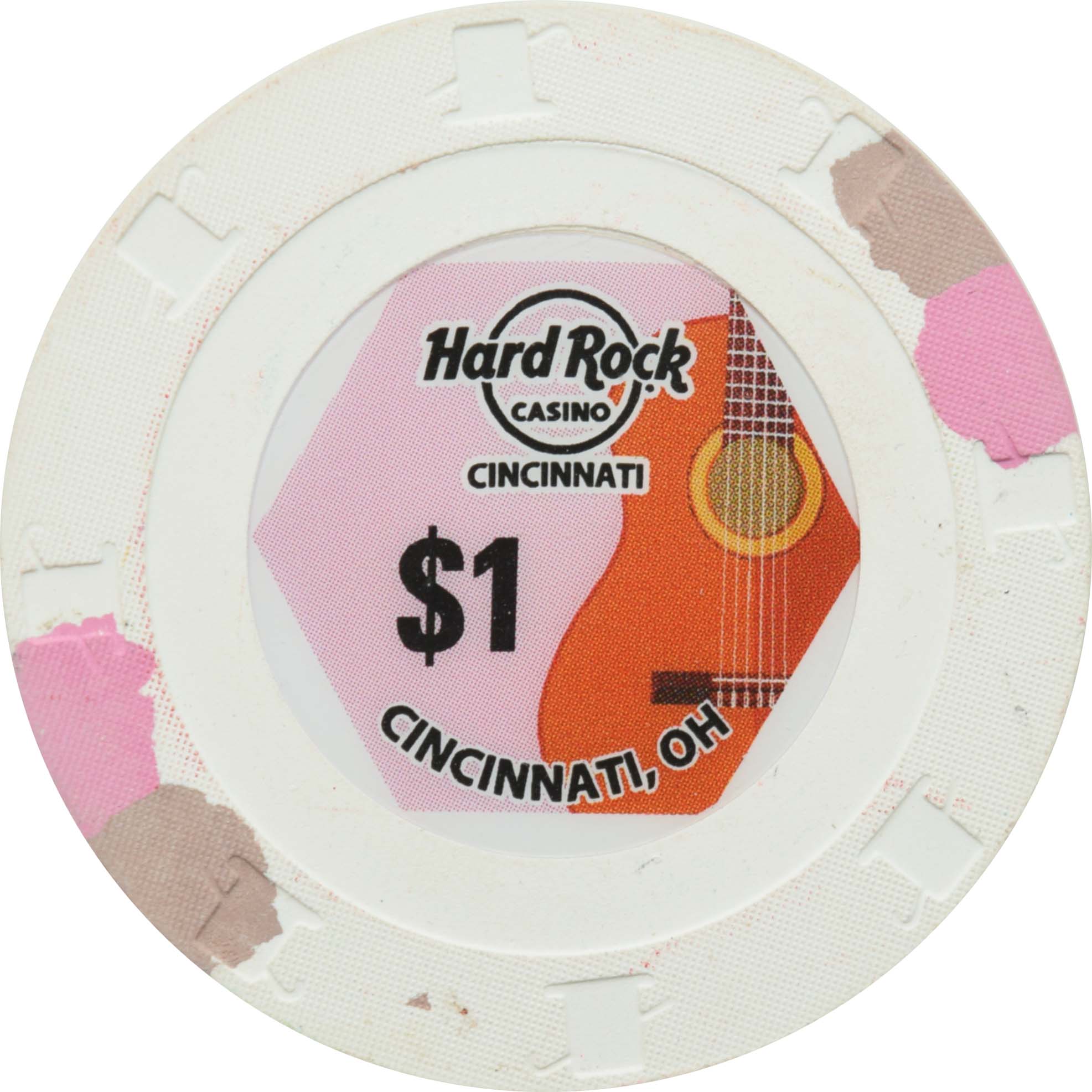 Hard Rock Casino Cincinnati Ohio $1 Chip