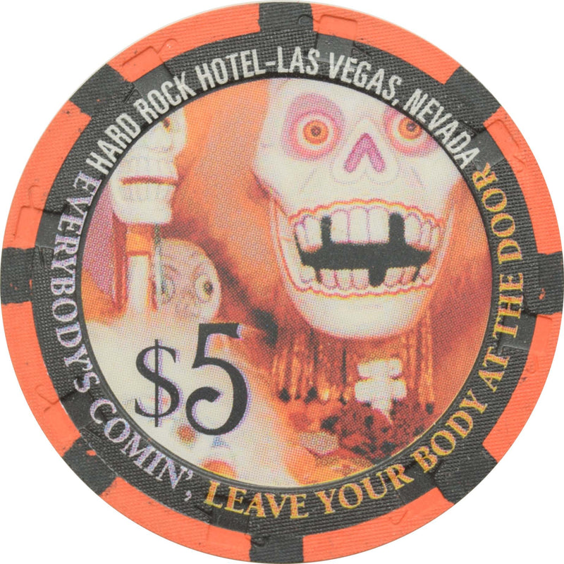 Hard Rock Hotel & Casino Las Vegas Nevada $5 Halloween Chip 2000