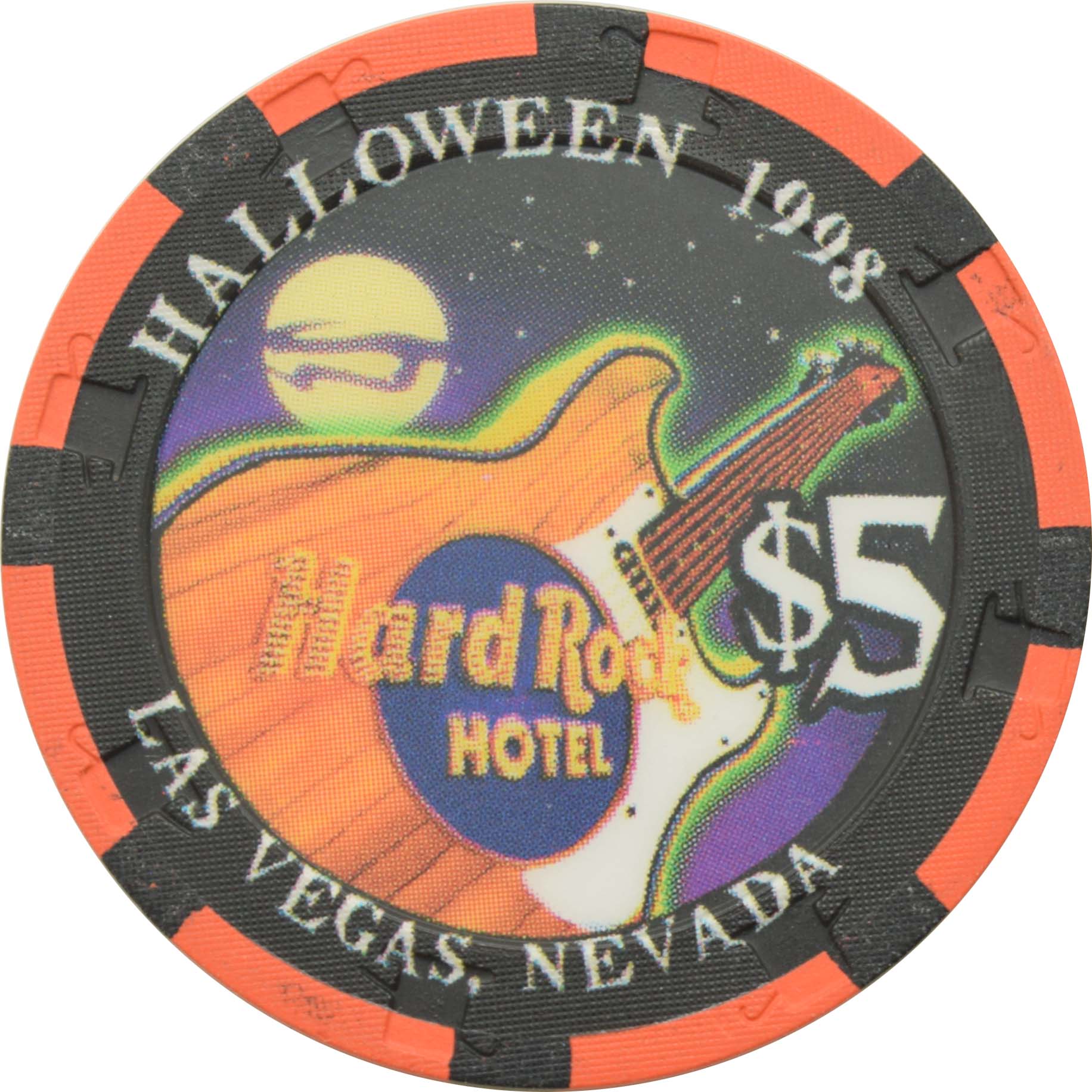 Hard Rock Hotel & Casino Las Vegas Nevada $5 Halloween Chip 1998