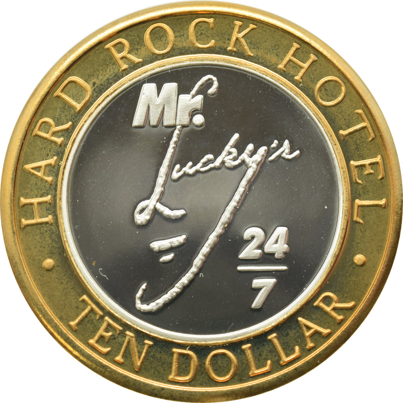 Hard Rock Hotel & Casino Las Vegas "Mr. Lucky 24/7" $10 Silver Clad Strike