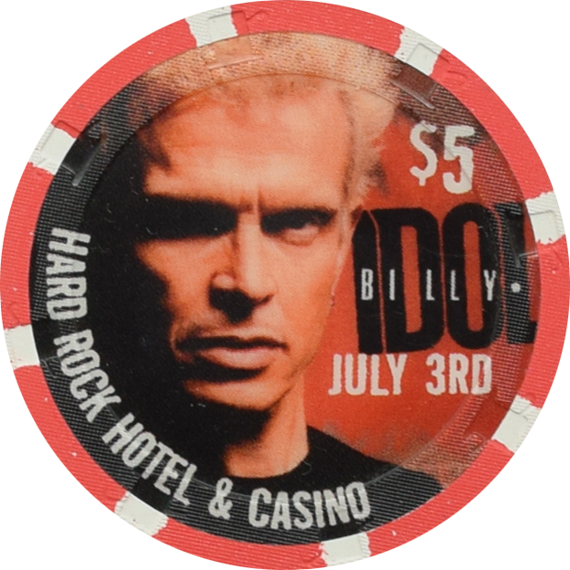 Hard Rock Hotel Casino Las Vegas Nevada $5 Billy Idol Chip 2005