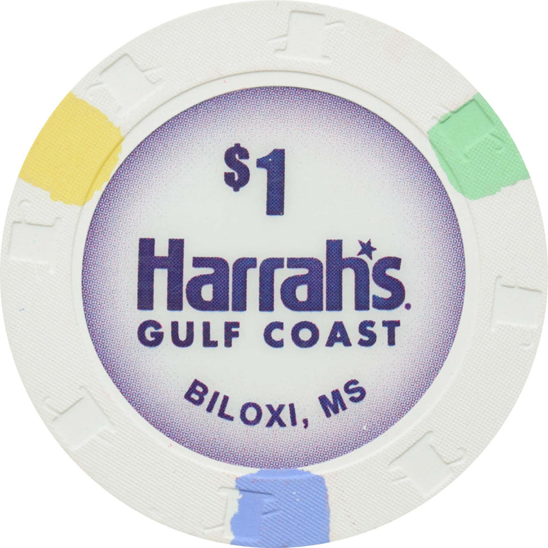 Harrah's Gulf Coast Casino Biloxi Mississippi $1 Chip