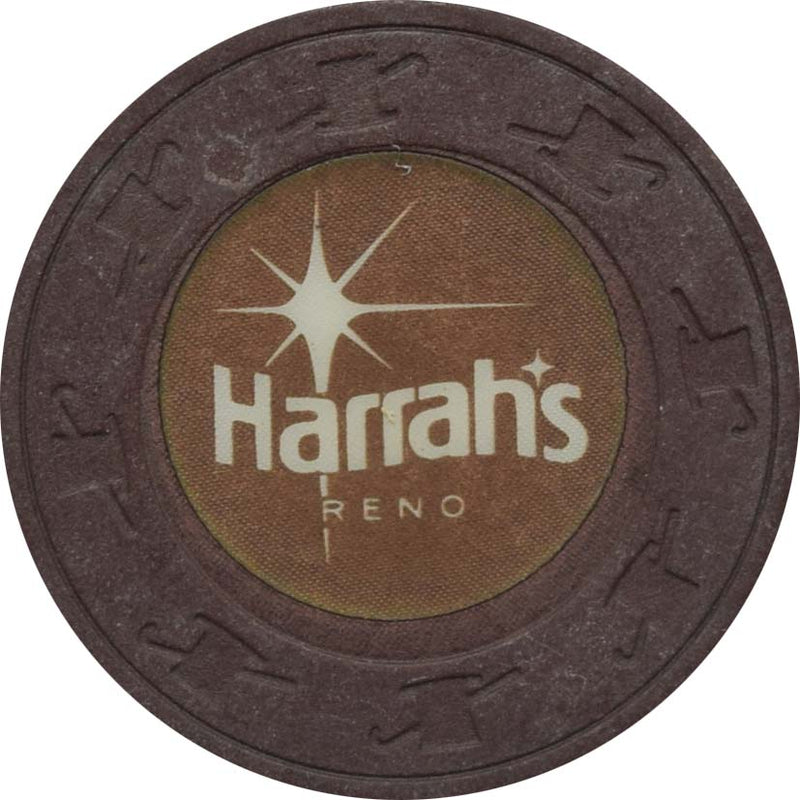 Harrah's Casino Reno Nevada Brown Roulette Roulette Chip 1970s