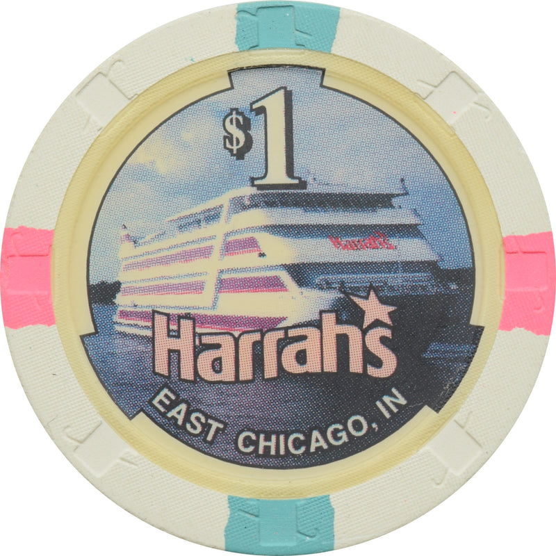 Harrah's Casino East Chicago Indiana $1 Chip