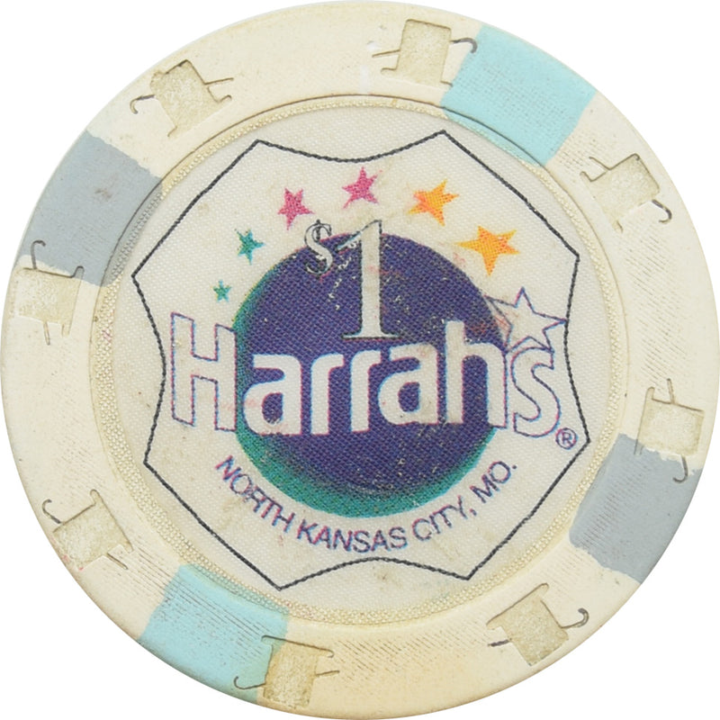 Harrahs Casino North Kansas City Missouri $1 Chip