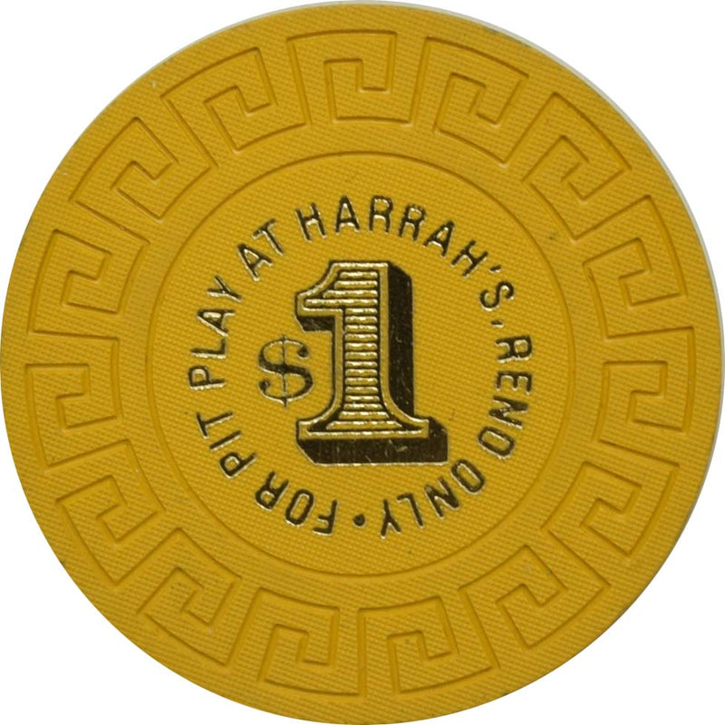 Harrah's Casino Reno Nevada $1 LgKey Chip 1970s