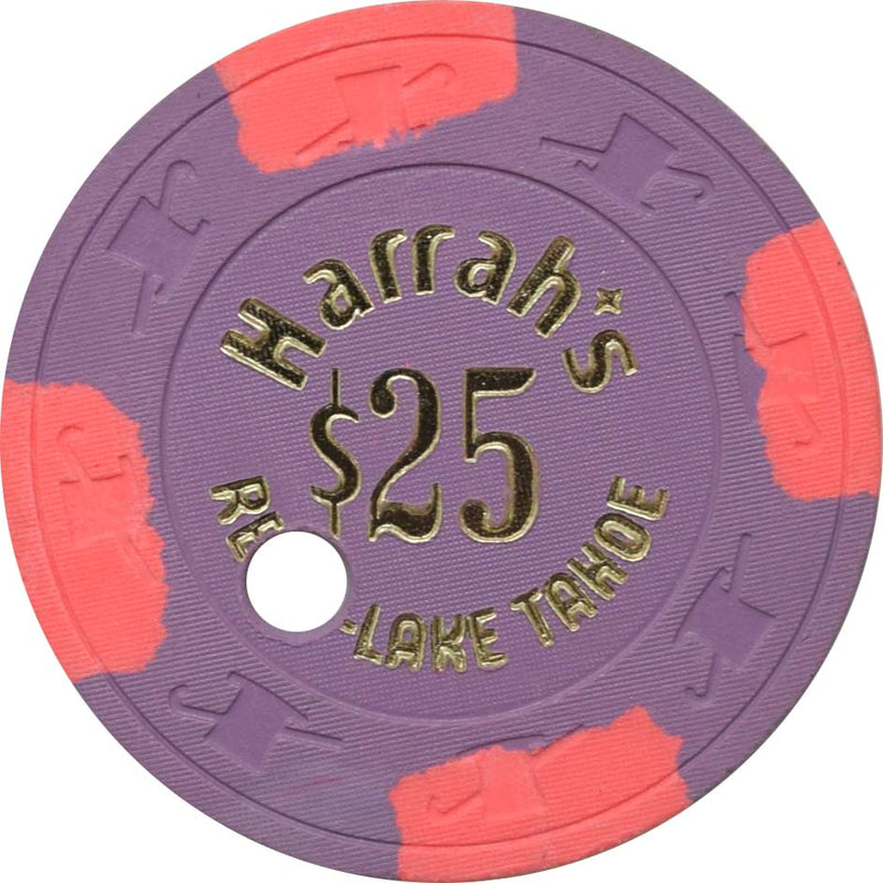 Harrah's Casino Reno & Lake Tahoe Nevada $25 Drilled Chip 1970