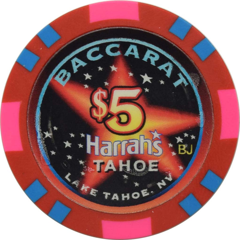 Harrah's Casino Lake Tahoe Nevada $5 Baccarat Chip 2000