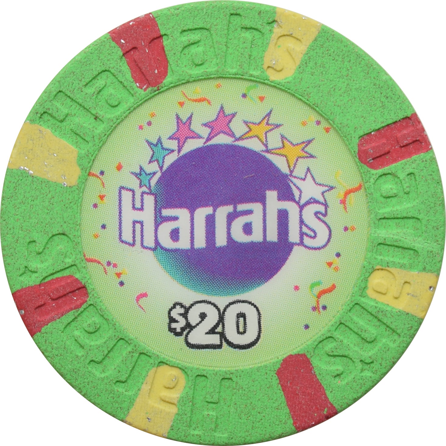 Harrah's Casino Las Vegas Nevada $20 Chip 1996