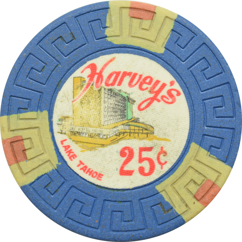 Harvey's Casino Lake Tahoe Nevada 25 Cent Chip 1970