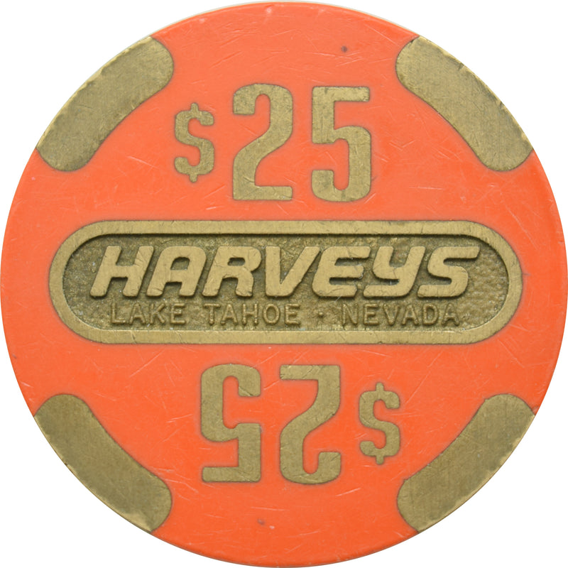 Harvey's Casino Lake Tahoe Nevada $25 Chip 1986