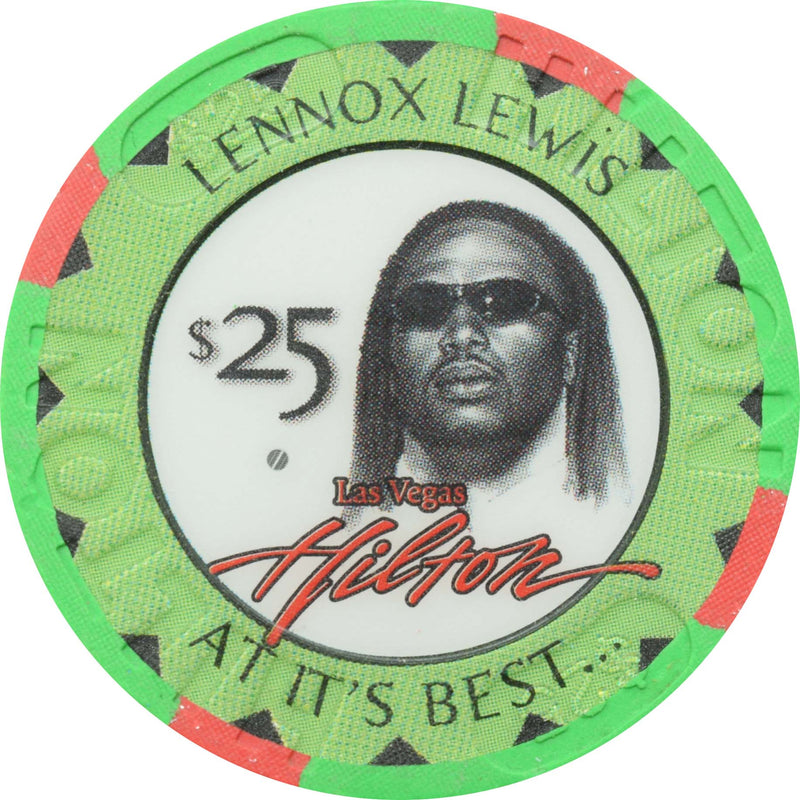 Las Vegas Hilton Casino Las Vegas Nevada $25 Lennox Lewis Chip 1999