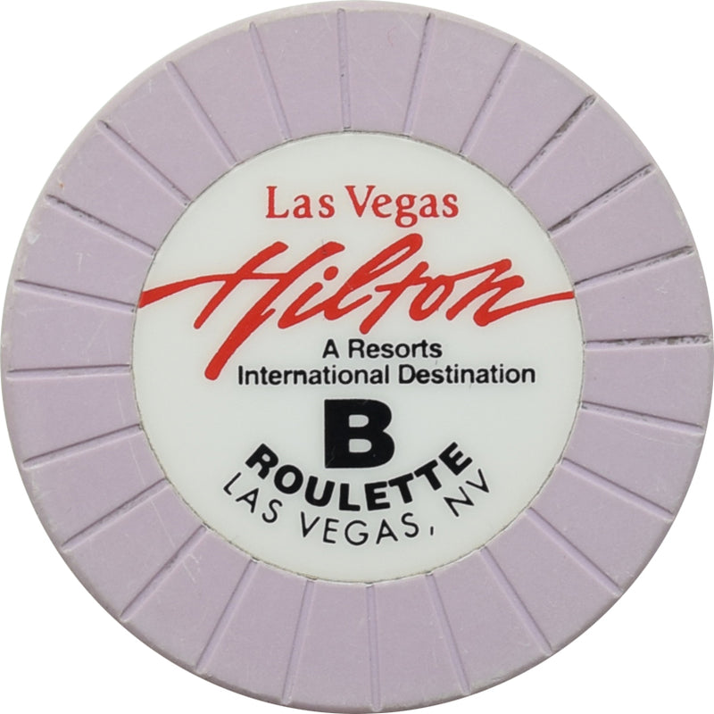 Las Vegas Hilton Casino Las Vegas Nevada Violet Roulette B Chip 2006