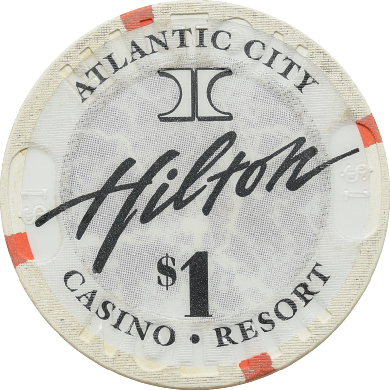 Hilton Casino Atlantic City New Jersey $1 Chip