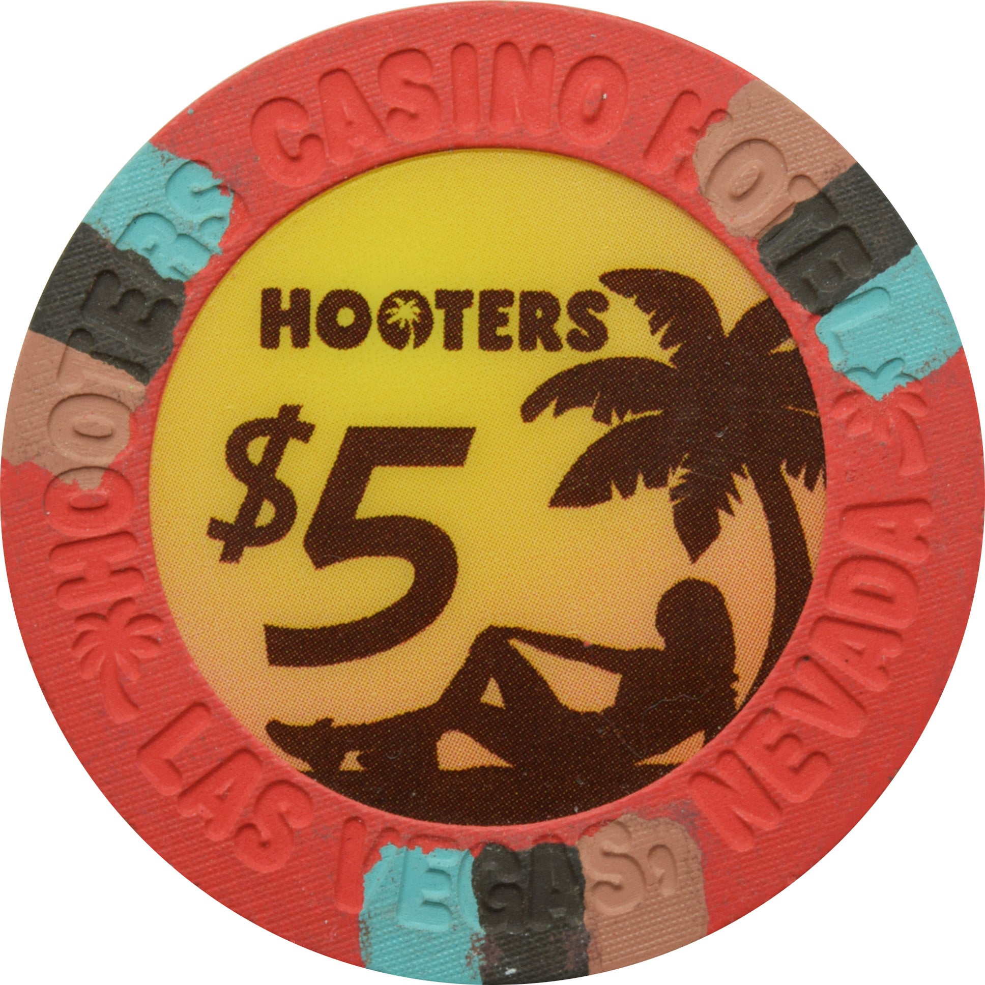 Hooters Casino Las Vegas Nevada $5 Chip 2006