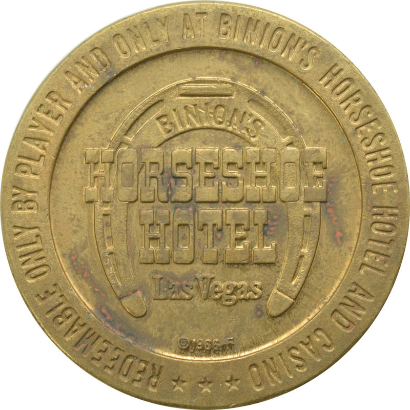 Horseshoe Club (Binion's) Casino Las Vegas Nevada $1 Token 1966