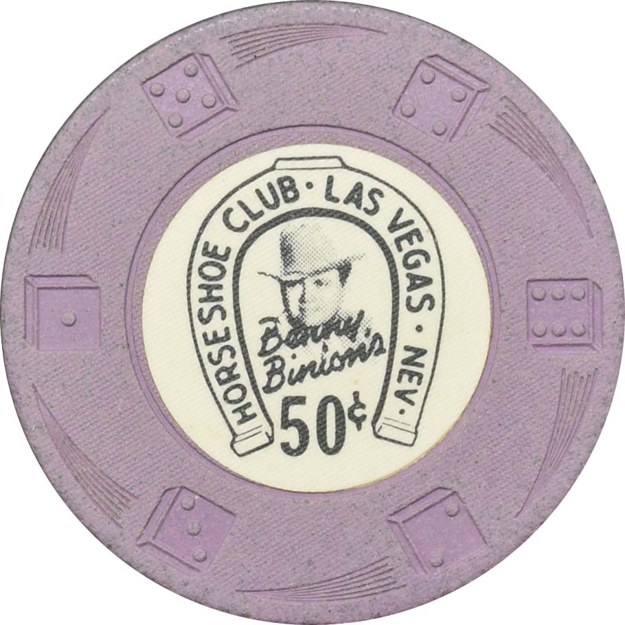 Horseshoe Club Casino Las Vegas Nevada  50 Cent Chip 1950s