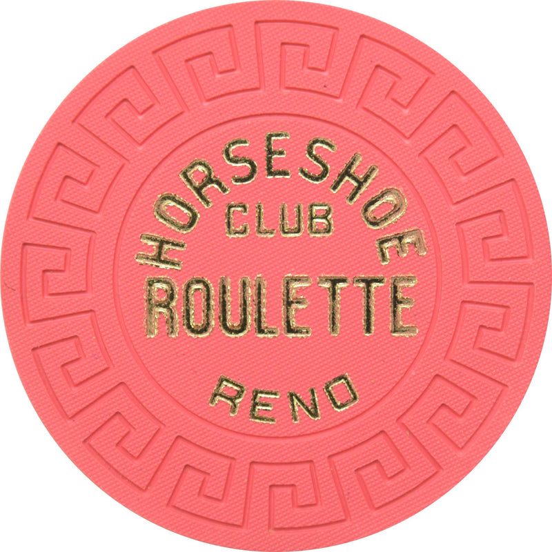 Horseshoe Club Casino Reno Nevada Pink Roulette Chip 1970s