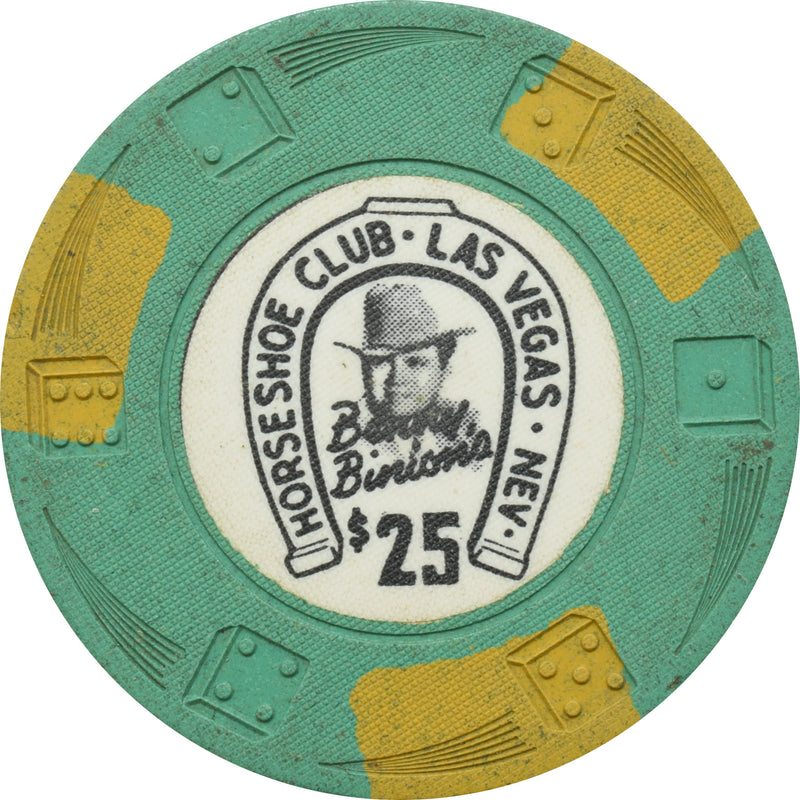 Horseshoe Club Casino Las Vegas Nevada $25 Chip 1950s