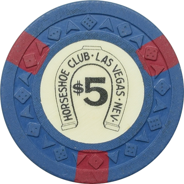 Horseshoe Club Casino Las Vegas Nevada $5 Arodie Chip 1950s