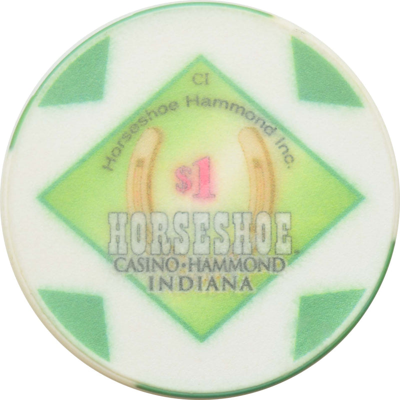 Horseshoe Casino Hammond Indiana $1 Diamond Edgespots Chip