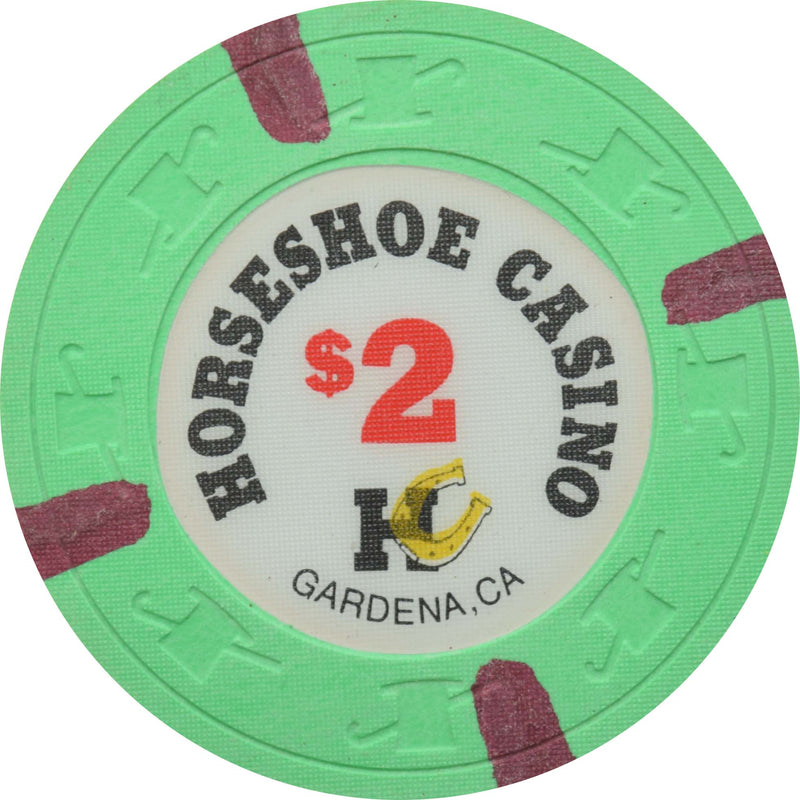 Horseshoe Casino Gardena California $2 Chip Paulson Fantasy