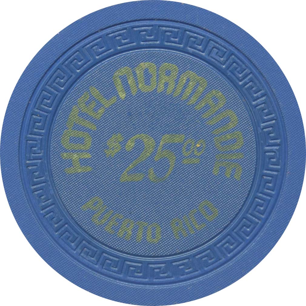 Normandie Illegal Casino San Juan Puerto Rico $25 Chip