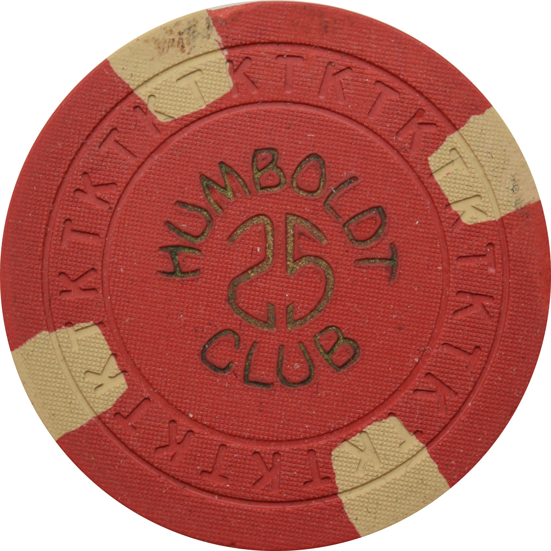 Humboldt Club Casino Carlin Nevada $25 Chip 1950