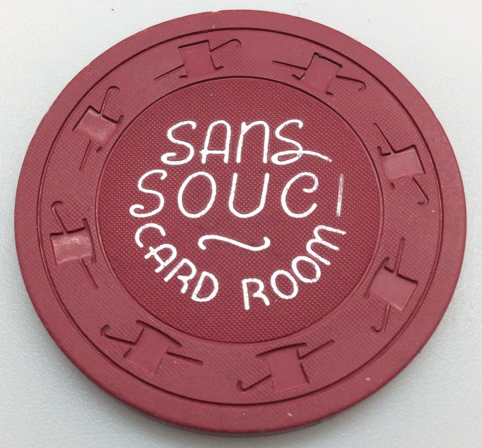 Sans Souci Casino Las Vegas Nevada 25 Cent Card Room Chip 1960