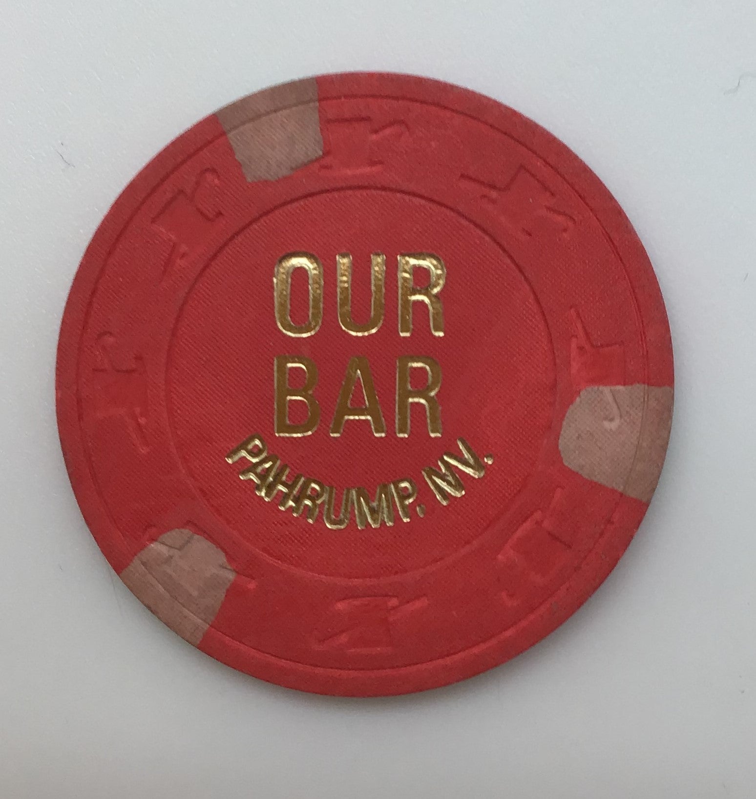 Our Bar Casino Pahrump Nevada $5 Chip 1982